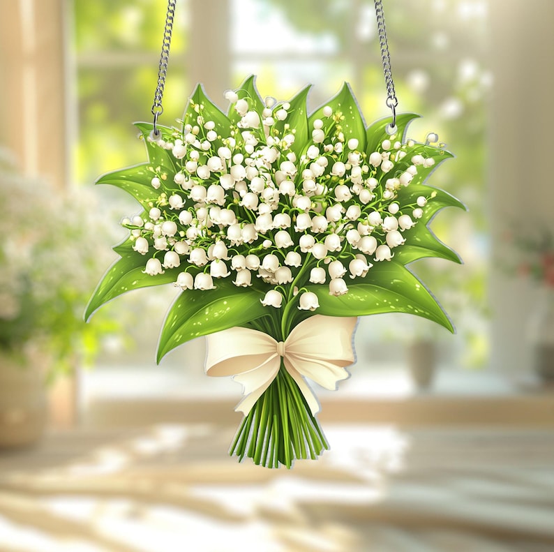 Lily of Valley Suncatcher, ACRYLIC Window Hanging
