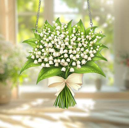 Lily of Valley Suncatcher, ACRYLIC Window Hanging