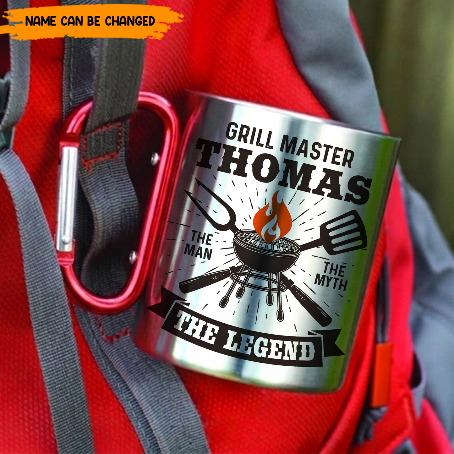Grill Master – Personalized BBQ Carabiner Mug