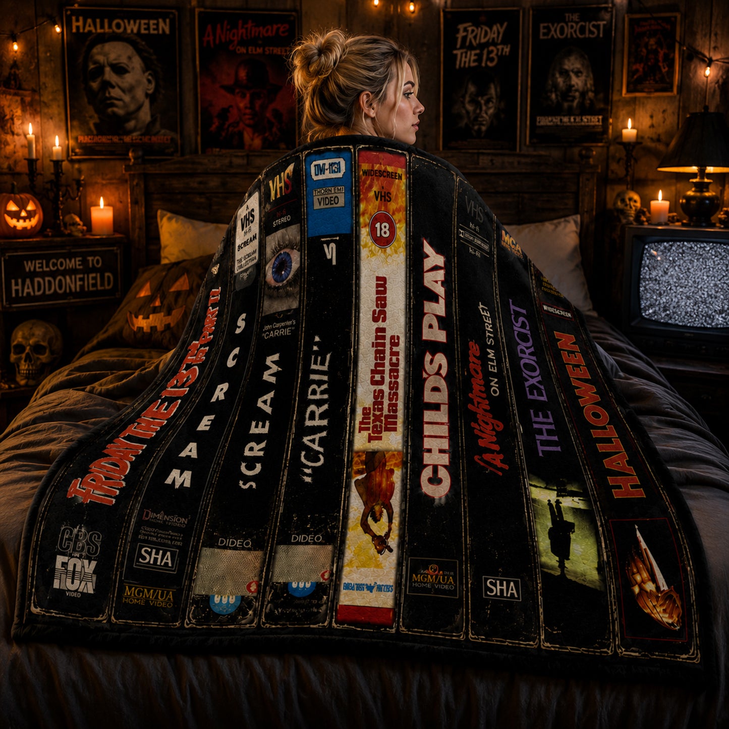 Retro Horror VHS Blanket Version 3