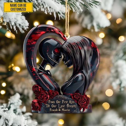 Personalized Gothic Couple Acrylic Ornament