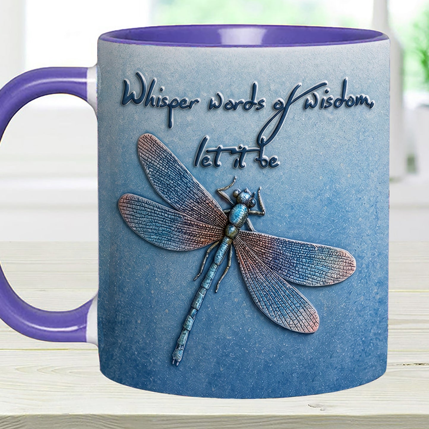 Whisper Words Of Wisdom - Dragonfly Accent Mug