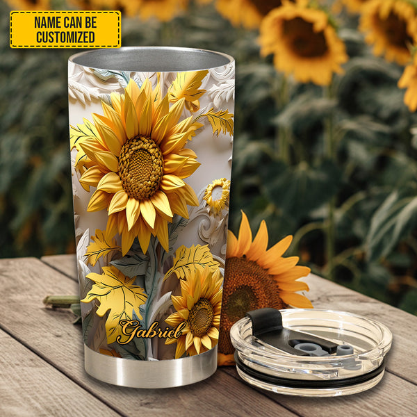 Beautiful Sunflower - Personalized Sunflower Tumbler