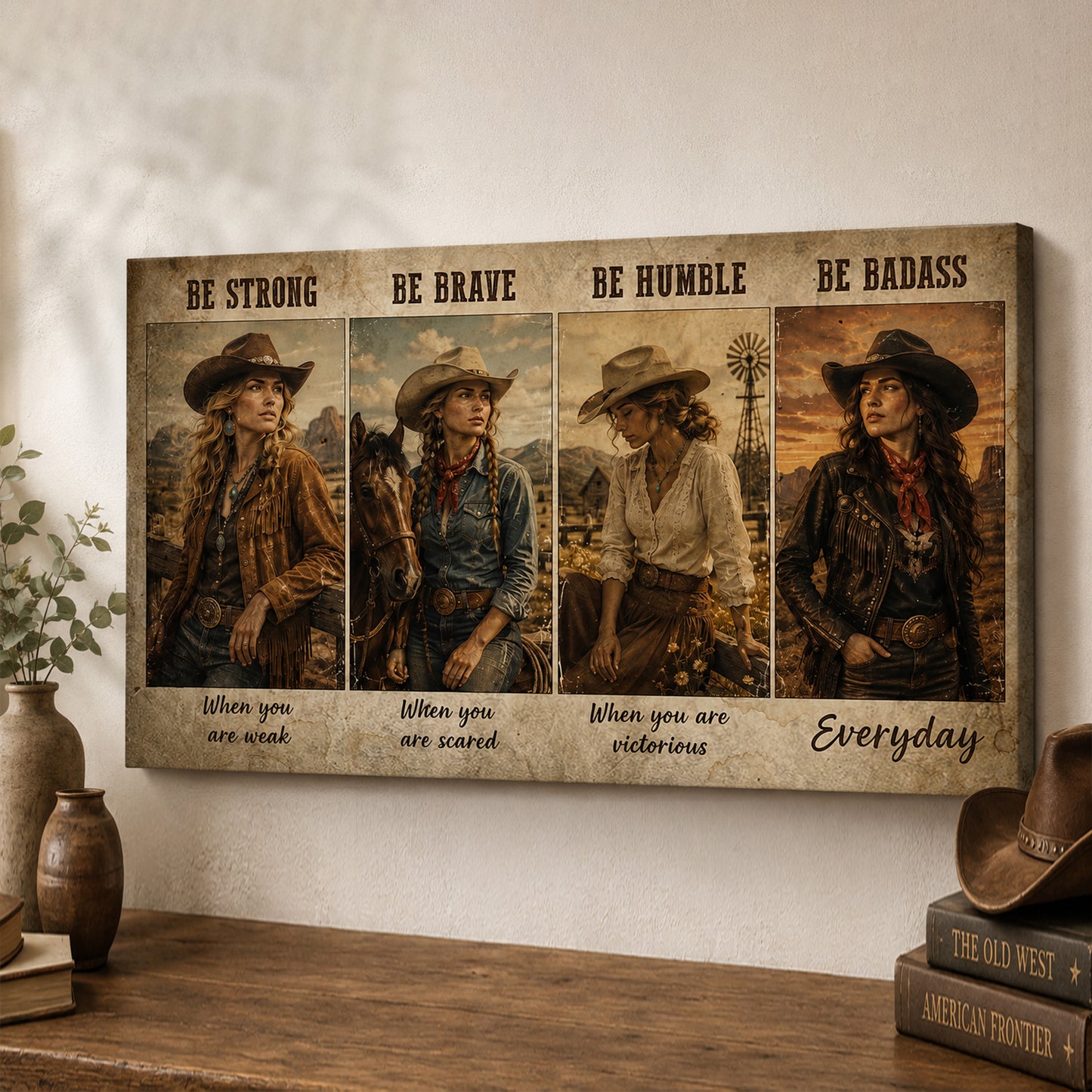 Western Cowgirl Poster & Canvas