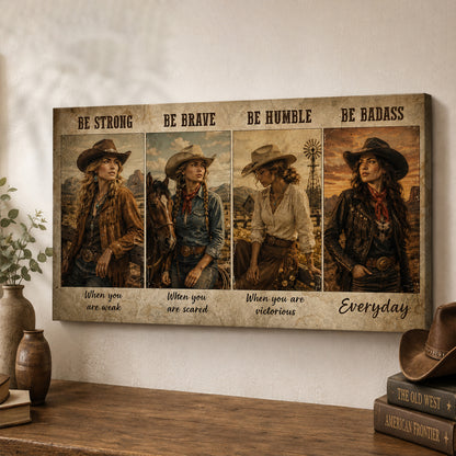 Western Cowgirl Poster & Canvas