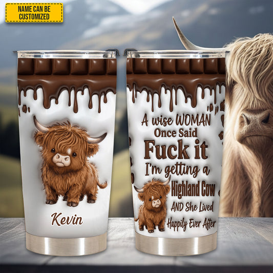 A Wise Woman - Personalized Cow Tumbler