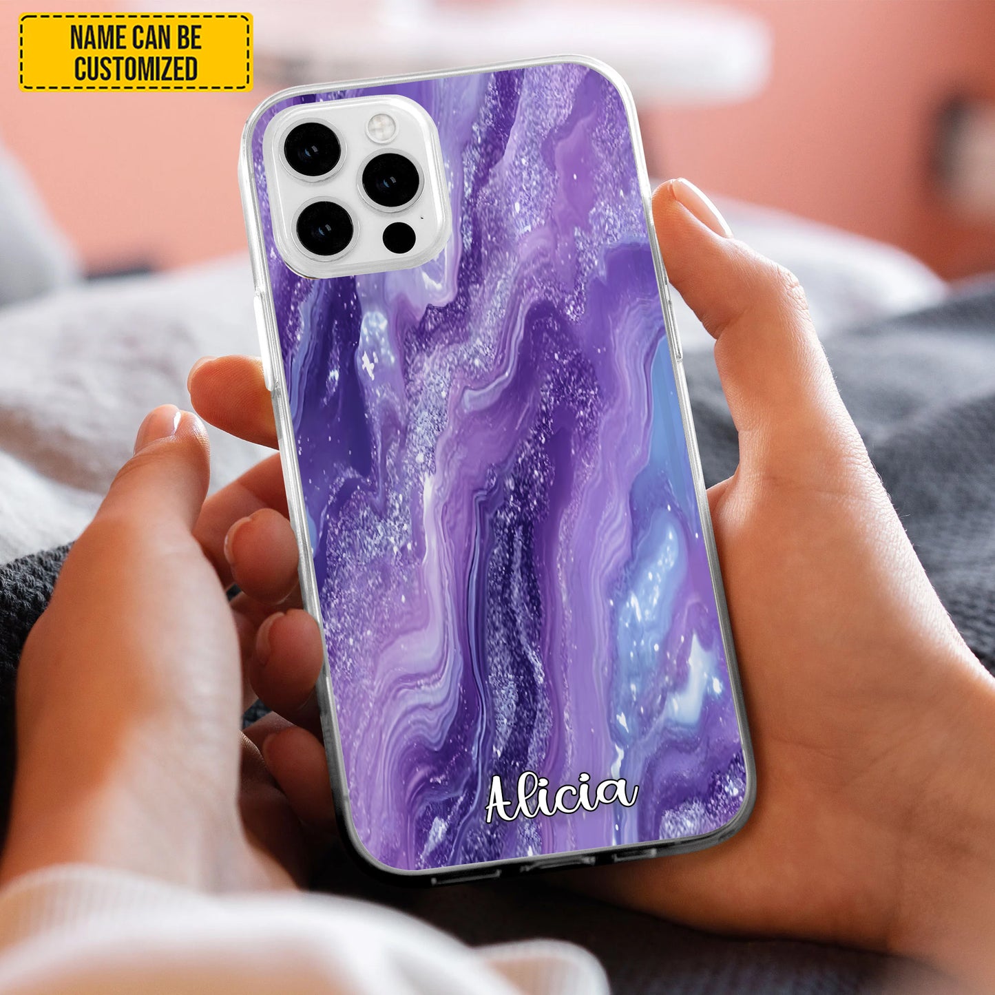Personalized Purple Agate Phone Case