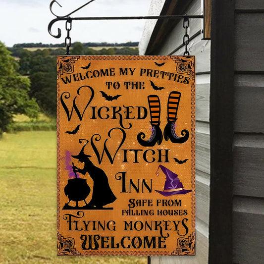Welcome My Pretties To The Wicked - Witch Metal Sign
