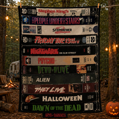 Retro Horror VHS Blanket Version 5