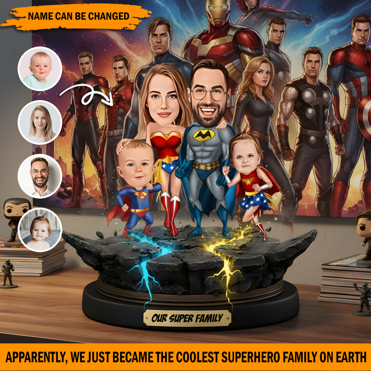 Our Super Family – Personalized Funny Family Acrylic Plaque
