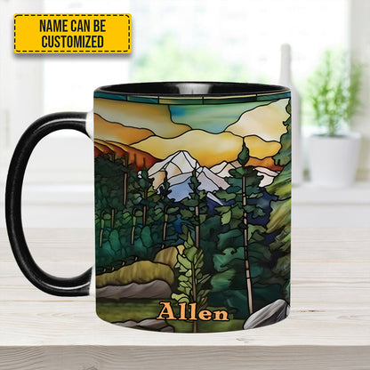 Personalized Mountains Accent Mug