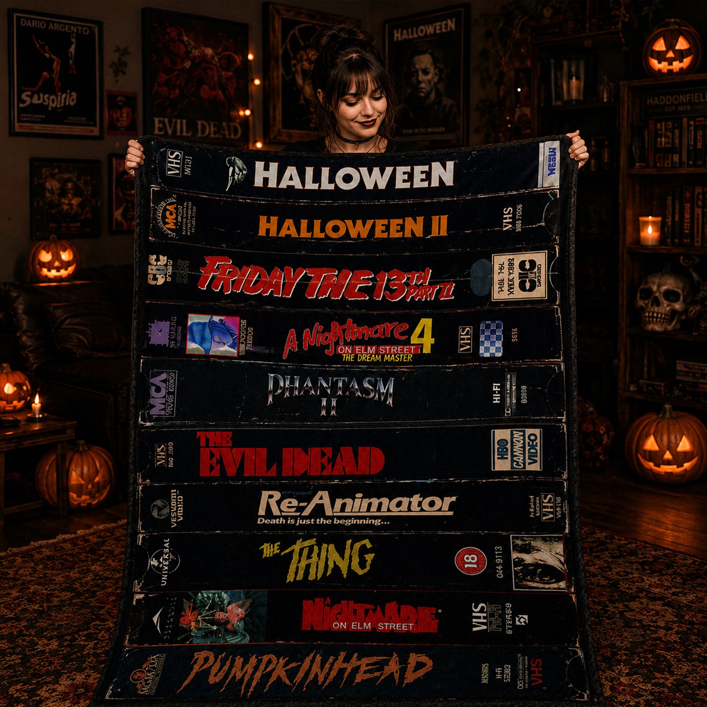 Retro Horror VHS Blanket Version 4