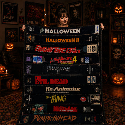 Retro Horror VHS Blanket Version 4