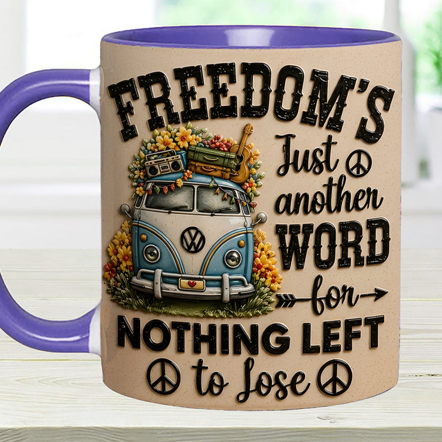 Freedom's Just Another Word - Hippie Accent Mug