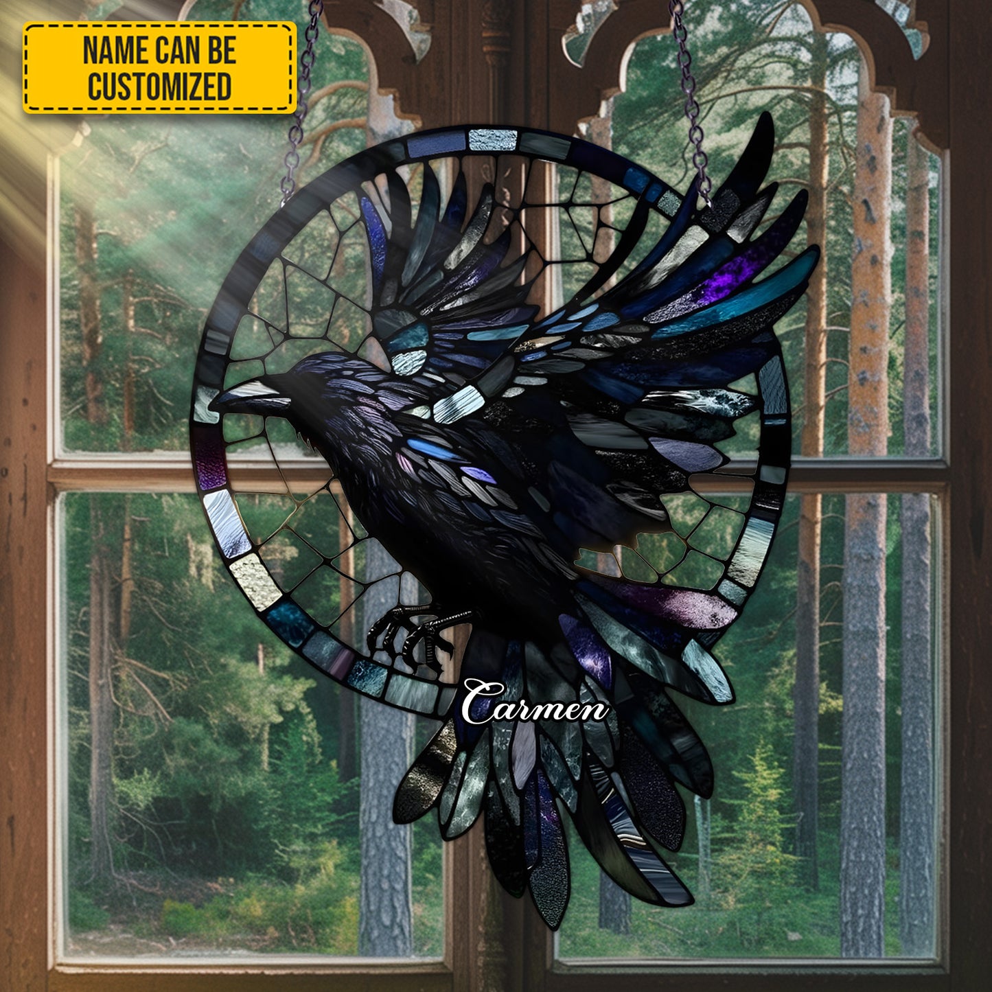 Mystic Raven - Personalized Acrylic Window