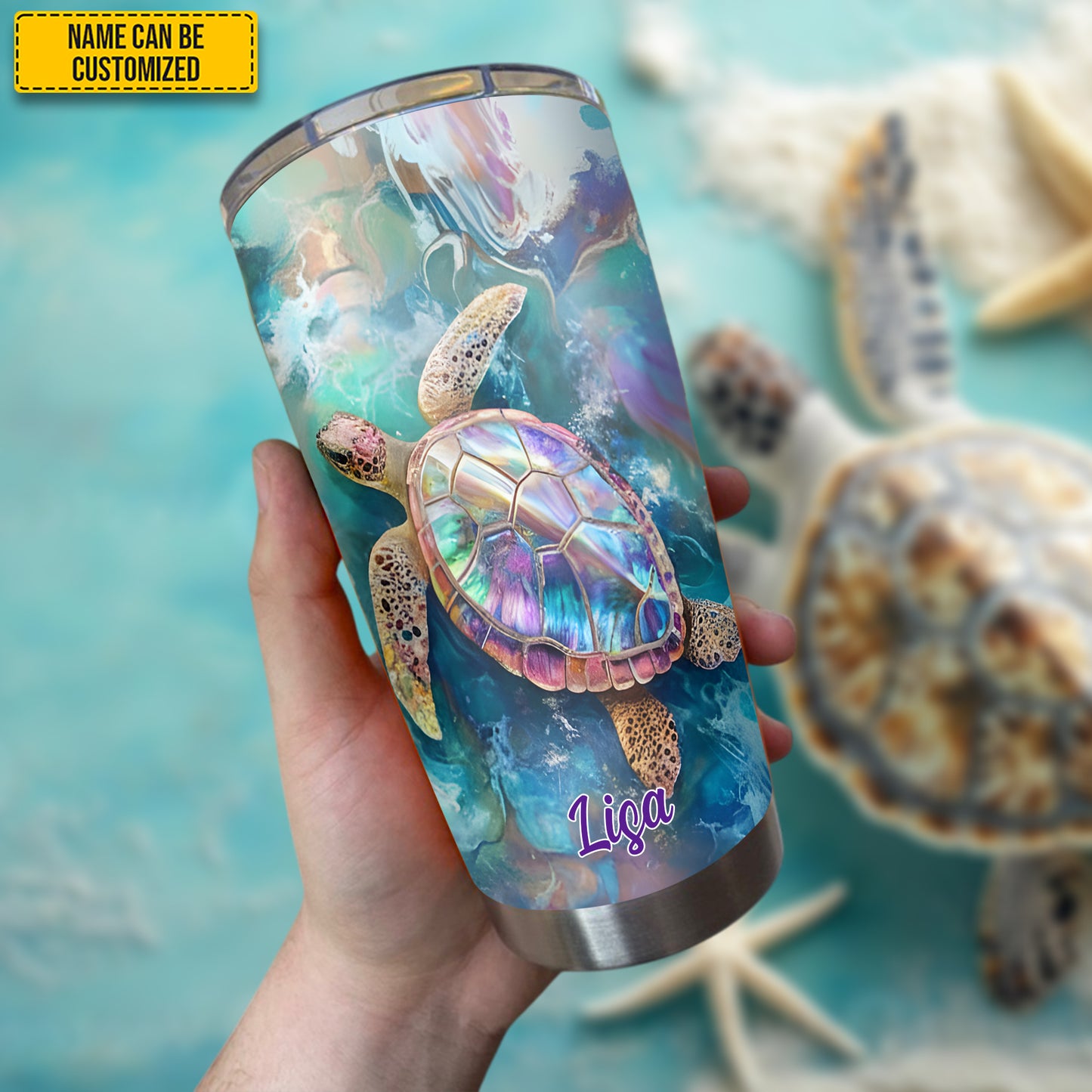 Personalized Sea Turtle Tumbler