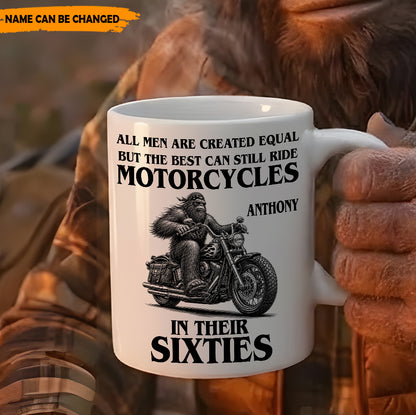 Still Riding In Their Sixties - Personalized Biker White Mug