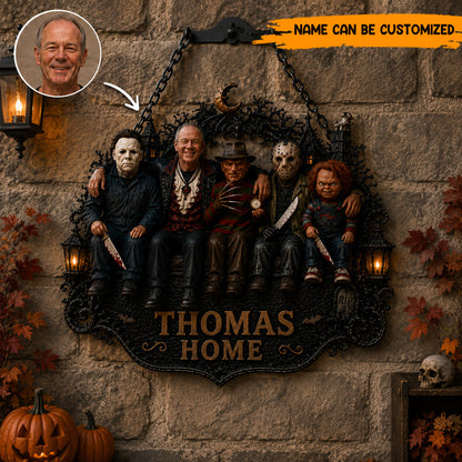 Personalized Halloween Horror Wooden Sign 2
