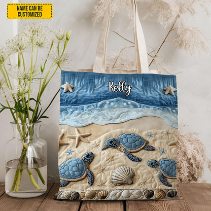 Ocean Journey – Personalized Sea Turtle Tote Bag