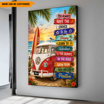 Positive Vanlife Vibes – Personalized Poster Canvas