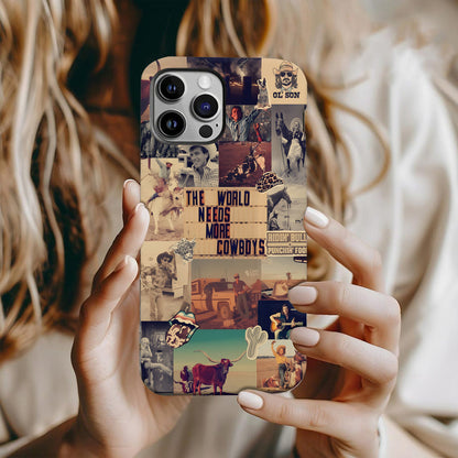 Rodeo Roots Collage – Vintage Cowboy Phone Case