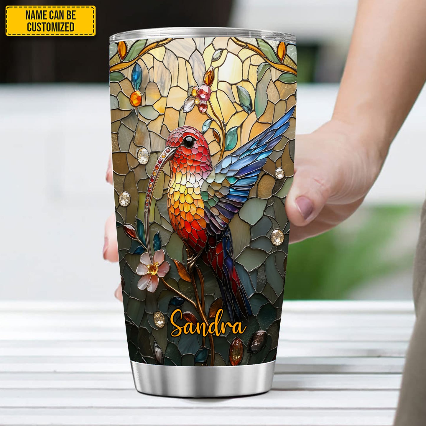 Colorful Hummingbird - Personalized Hummingbird Tumbler