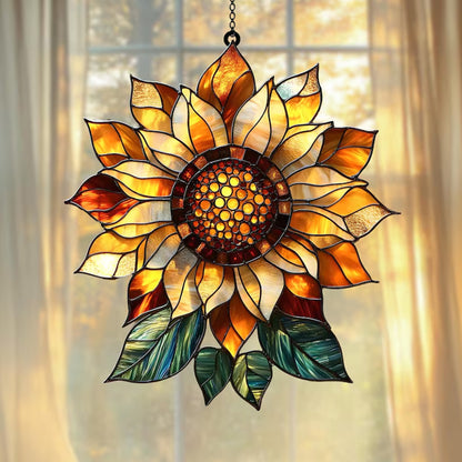 Sunflower Stained Acrylic Window Hanging