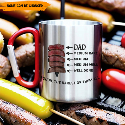 You're The Rarest Of Them All – Personalized Steak BBQ Carabiner Mug