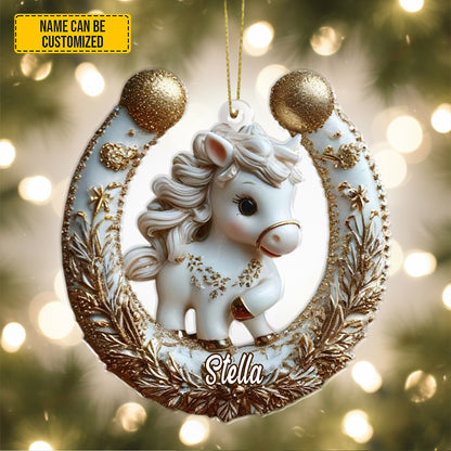 Personalized Cute Baby Horse Acrylic Ornament