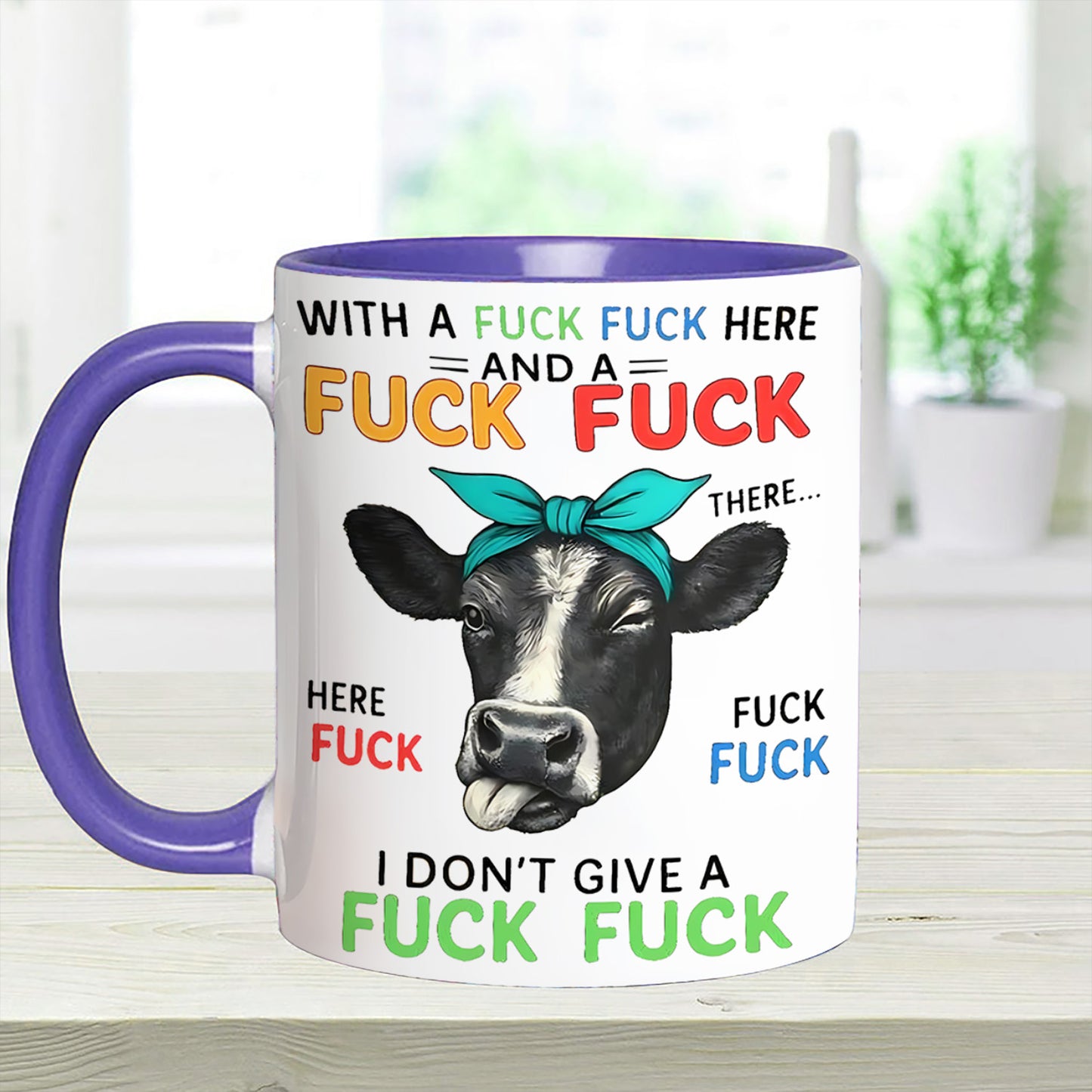 Funny Highland Cow Accent Mug