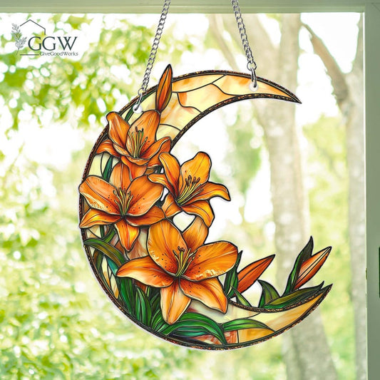 Lily Flower Acrylic Window Hanging