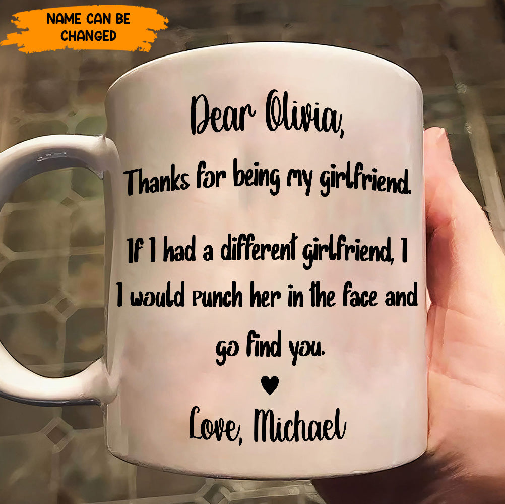 Funny Love Note Gift for Girlfriend – Personalized Couple White Mug