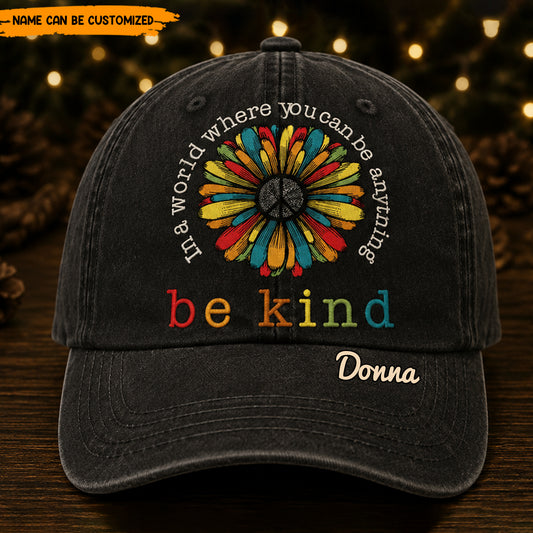 Personalized Be Kind Peace Classic Cap