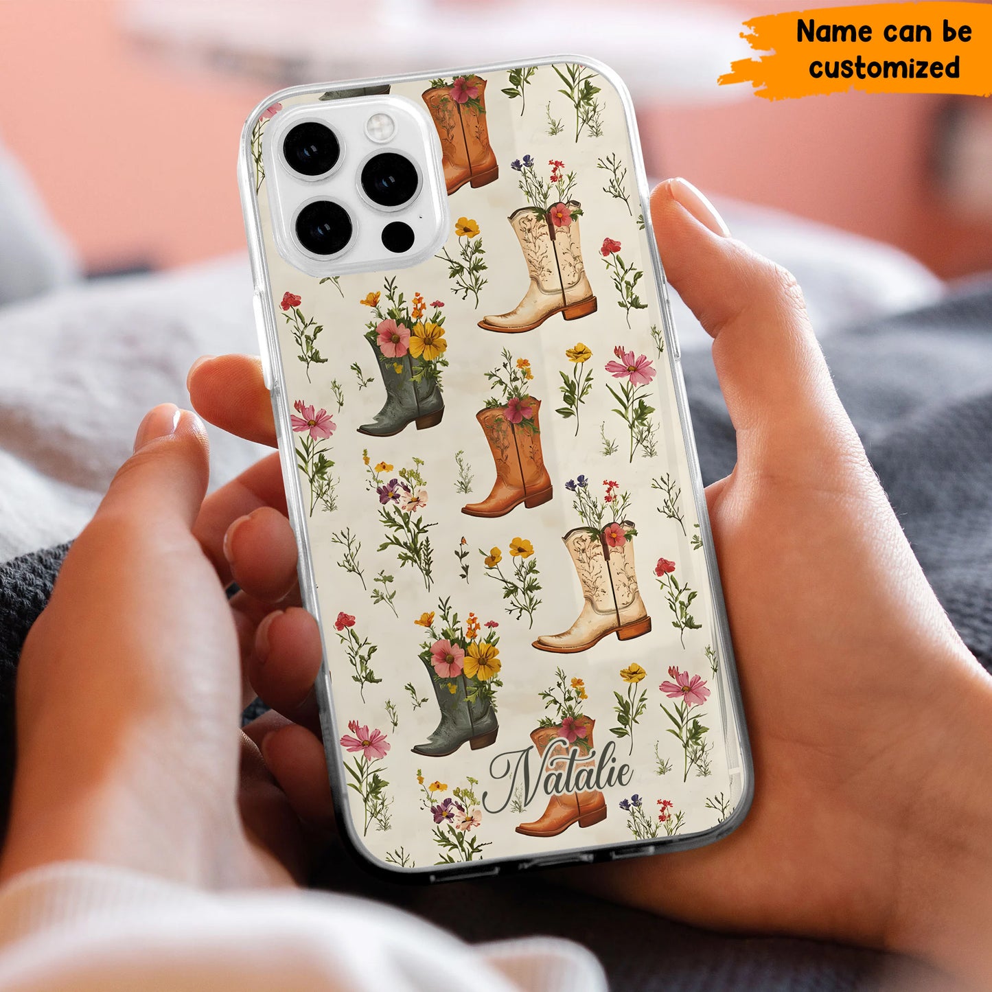 Cowgirl Floral - Personalized Phone Case