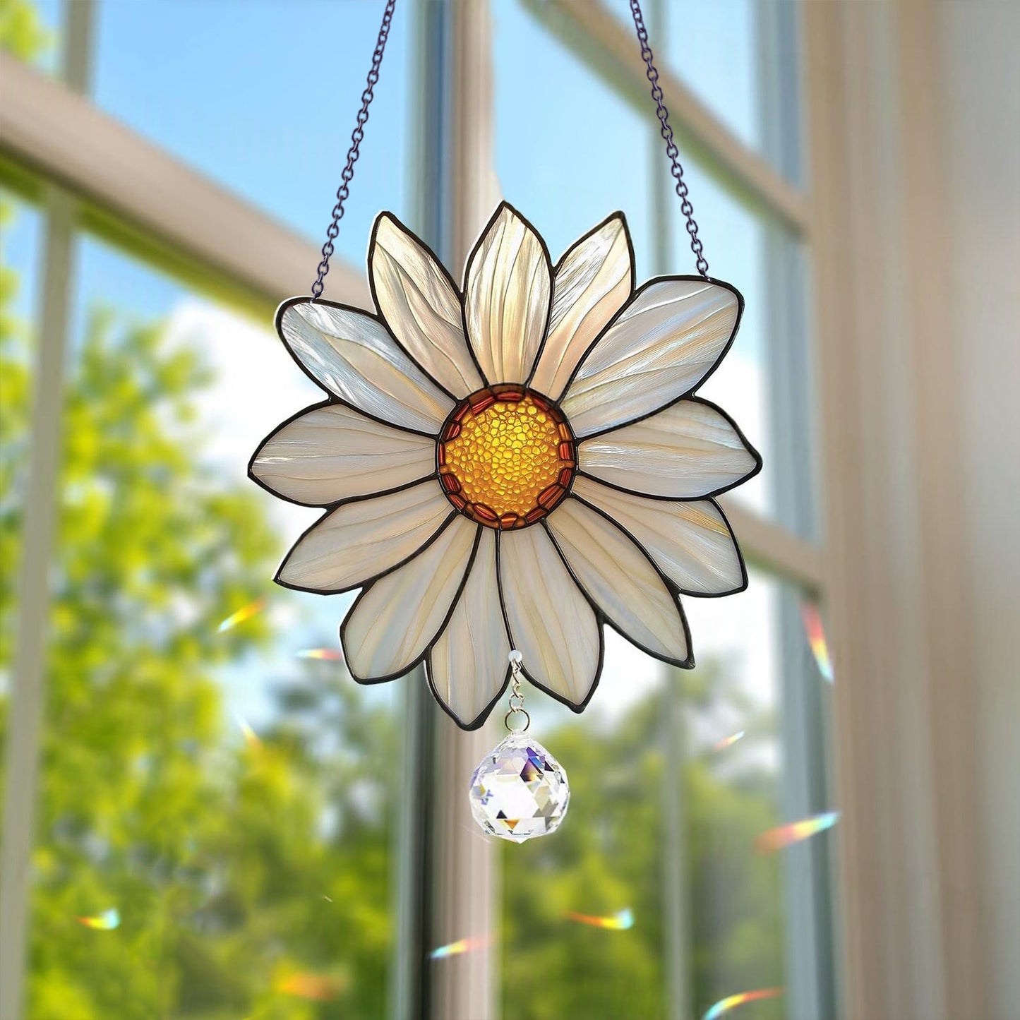Daisy Flower Acrylic Window Hanging Decor