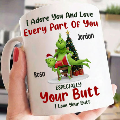 I Adore You - Funny Couple Christmas Accent Mug