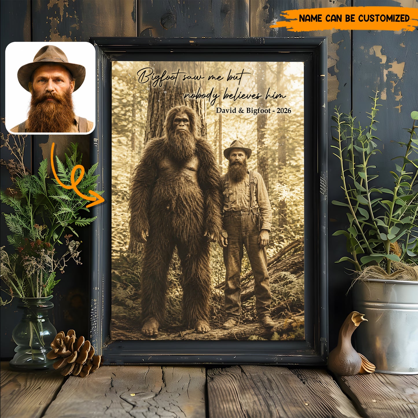 Bigfoot Saw Me But Nobody Believes Him - Personalized Poster Canvas Ver3
