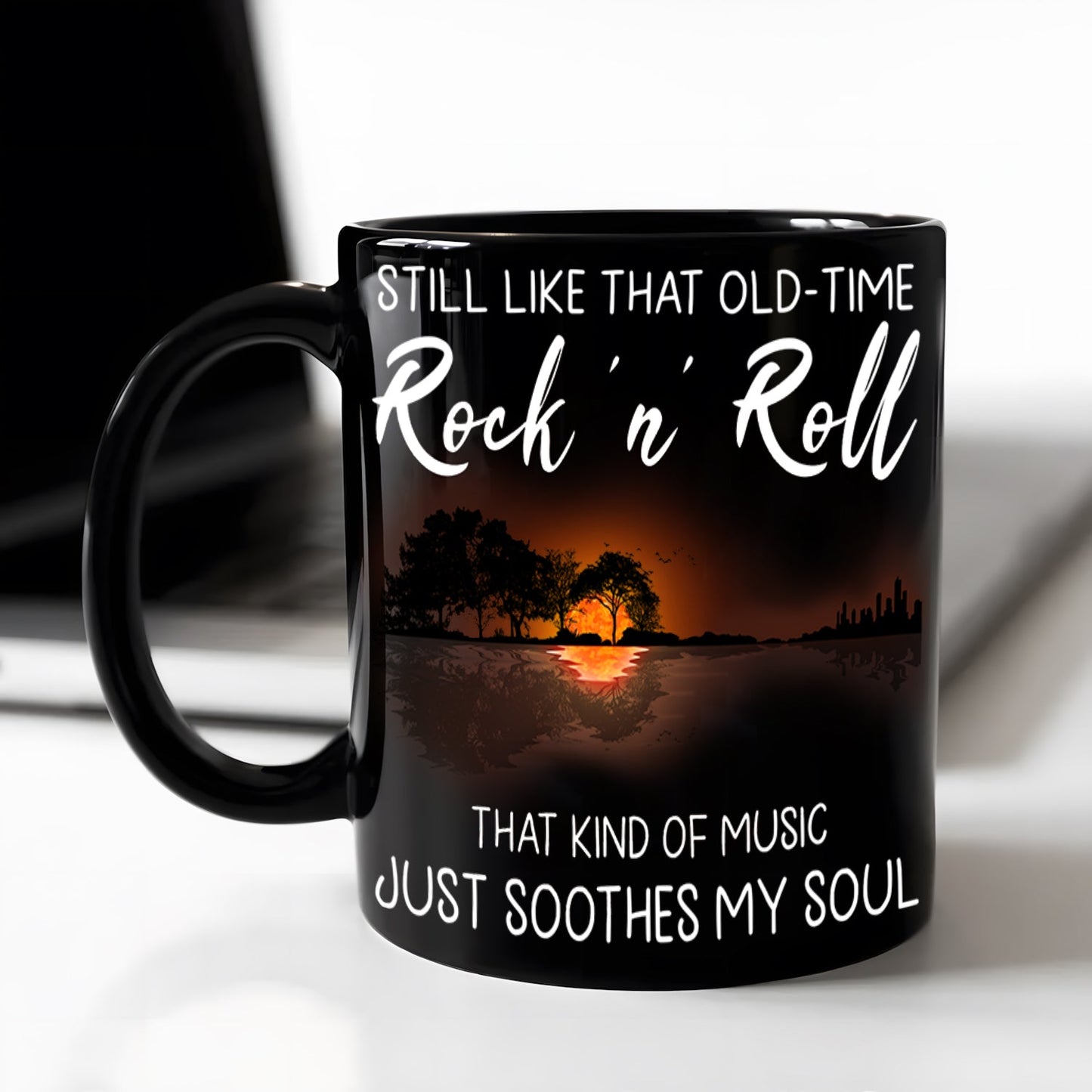 Hippie Guitar  Still Like That Old Time Rock N Roll Mug