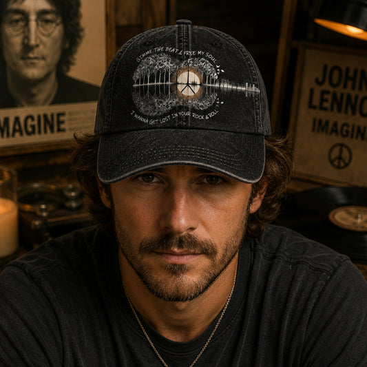 Gimme The Beat - Free My Soul - Guitar Classic Music Denim Cap