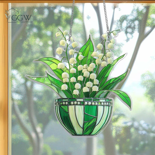 Lily of Valley Acrylic Window Hanging