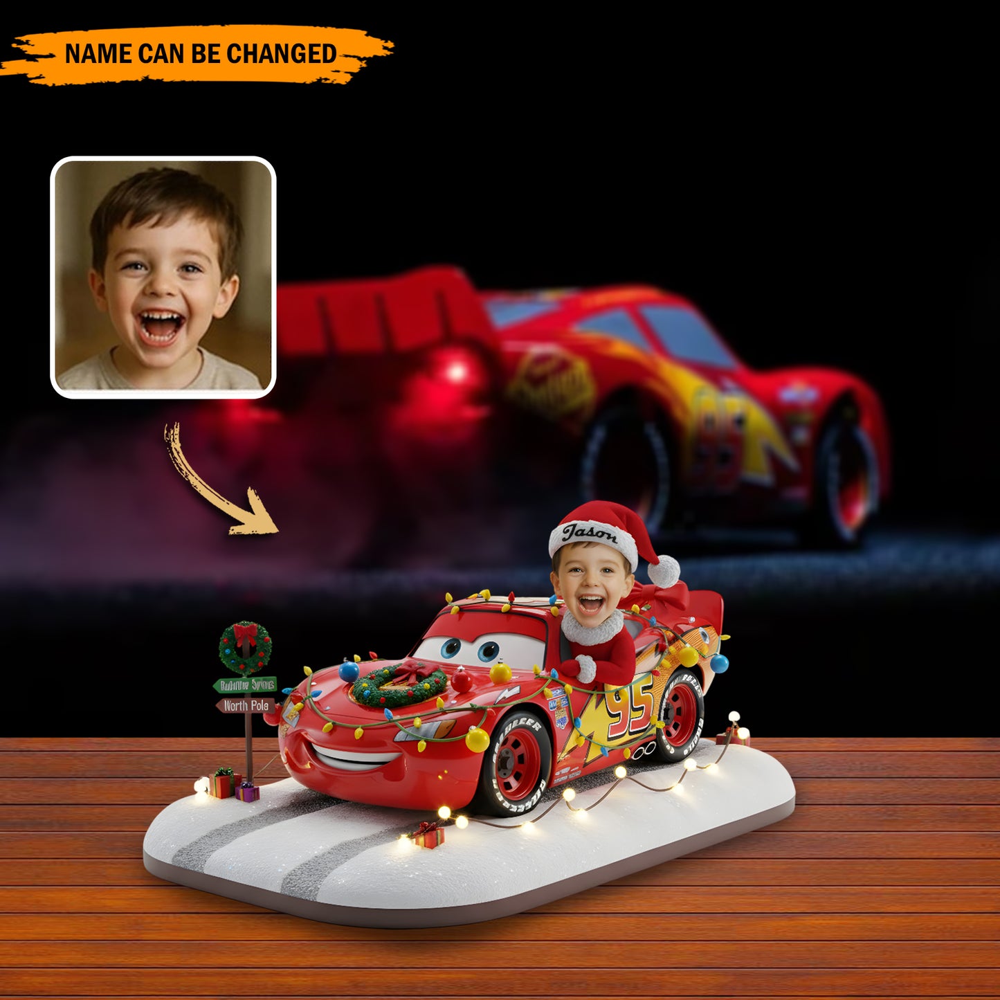 Personalized Funny Car Christmas Acrylic Plaque