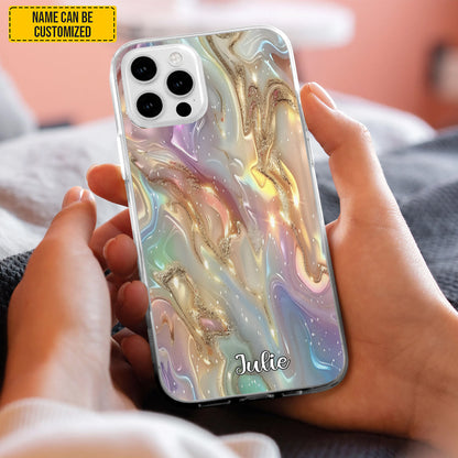 Personalized Iridescent Marble Phone Case