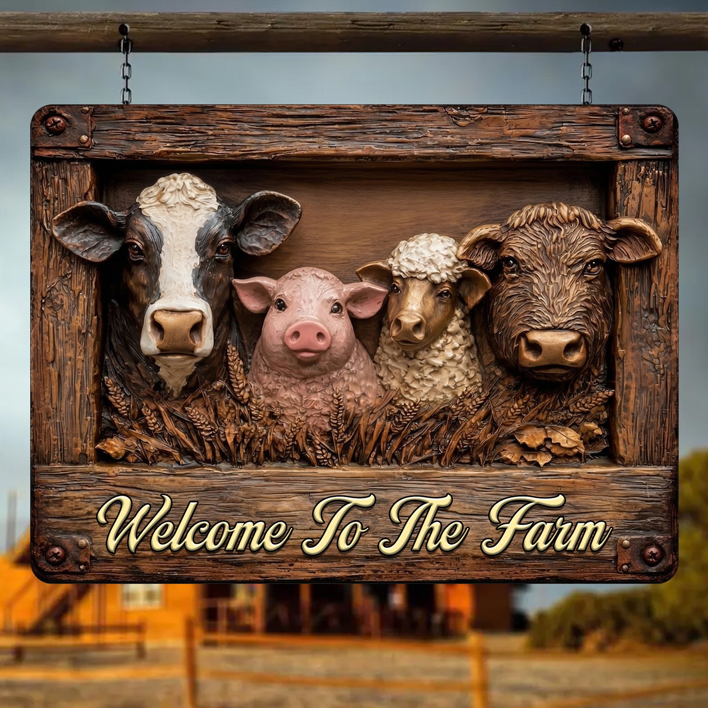 Personalized Farmhouse Rectangle Metal Sign