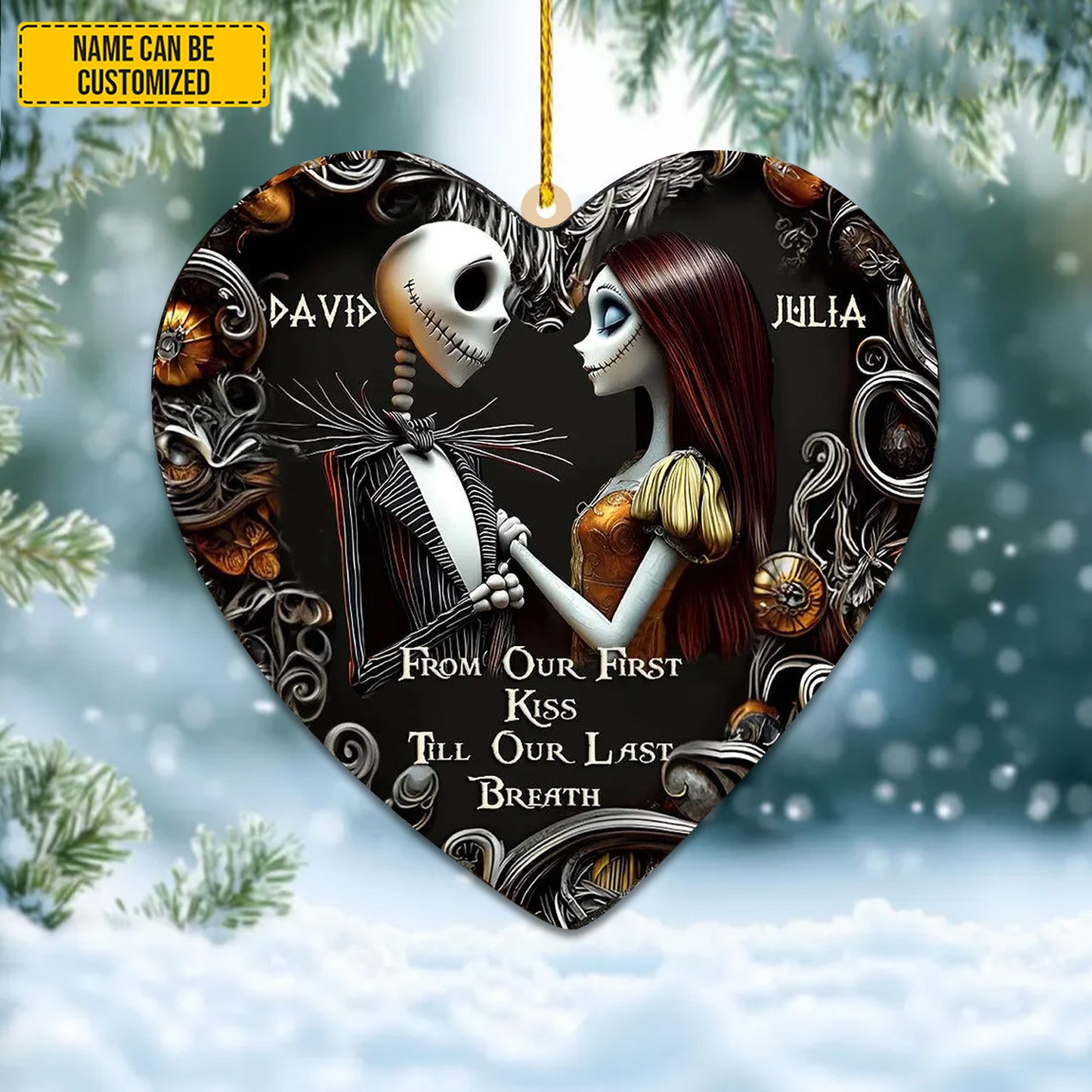 From Our First Kiss Till Our Last Breath - Personalized Couple Acrylic Ornament