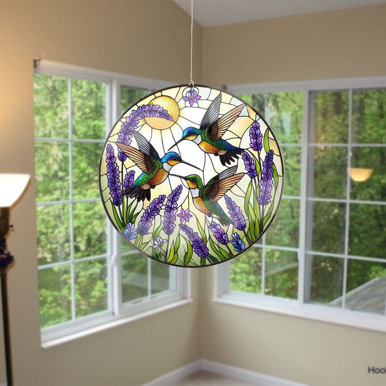 Hummingbird Acrylic Window Hanging
