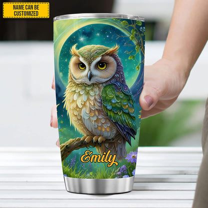 Personalized Beautiful Owl Stainless Steel Tumbler