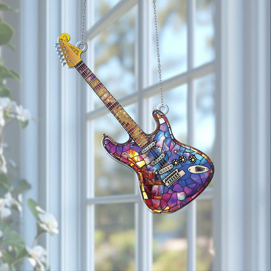 Electric Guitar Acrylic Window Hanging