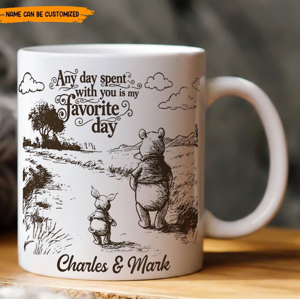 Any Day Spent With You Is My Favorite Day - Personalized White Mug