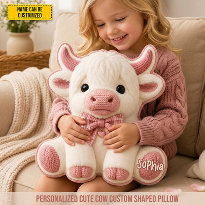 Personalized Adorable Cow Shaped Pillow