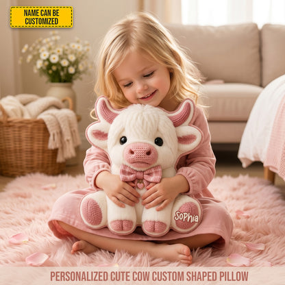 Personalized Adorable Cow Shaped Pillow